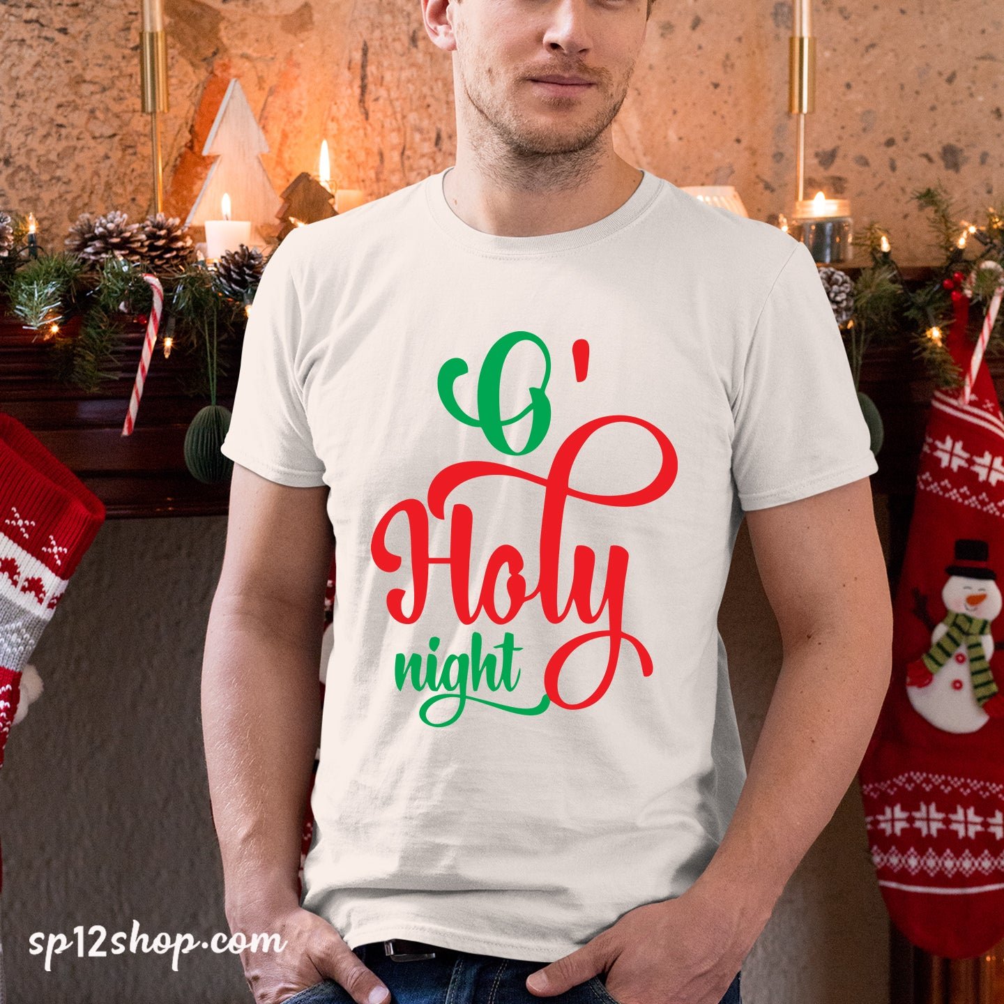 Holy Night Funny Christmas Gift T-Shirt tee