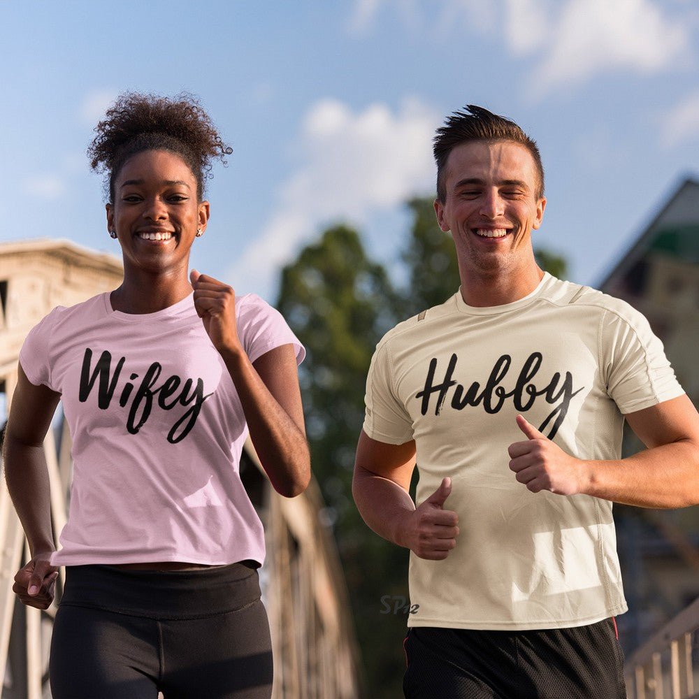 Hubby Wifey Couple Matching T Shirt