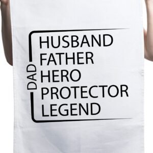 Husband Father Hero Protector Legend Custom Kitchen Table Tea Towel