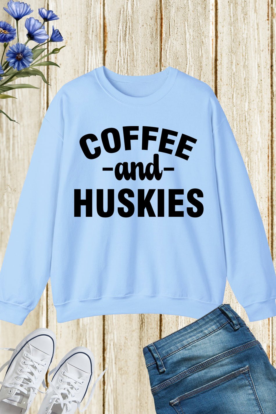 Coffee And Huskies Dog Lover Sweatshirts