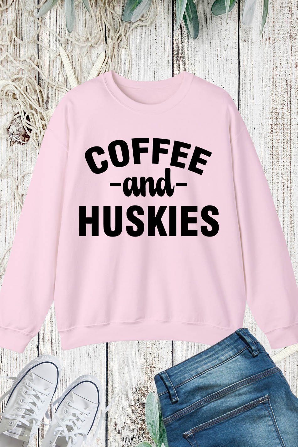 Coffee And Huskies Dog Lover Sweatshirts
