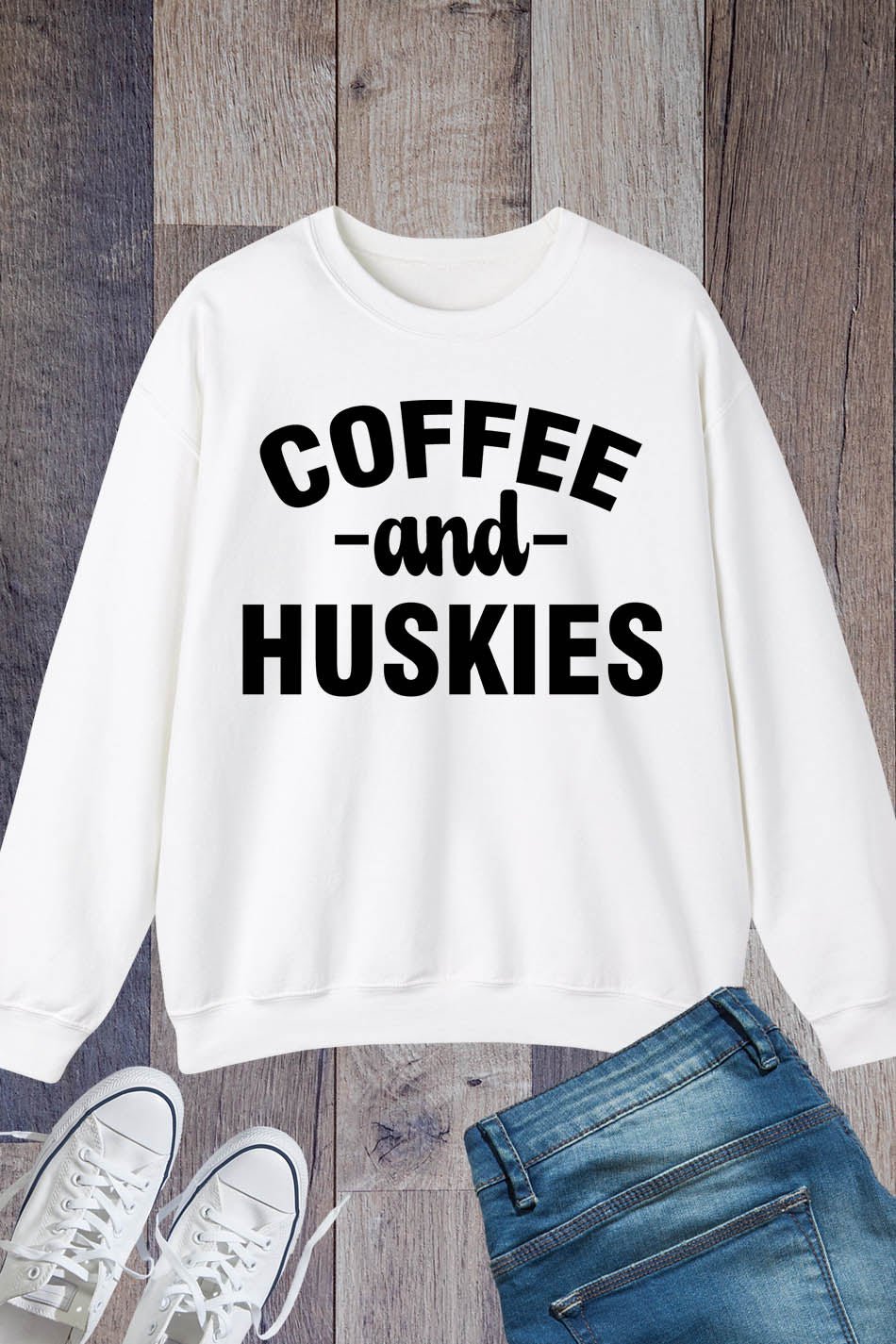 Coffee And Huskies Dog Lover Sweatshirts