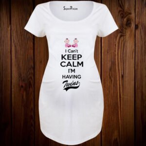 I Can't Keep Calm I'm Having Twins Maternity T Shirt