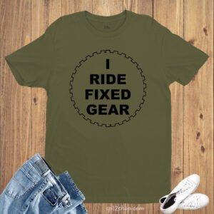 I Ride Fixed Gear Vintage Car Slogan T Shirt