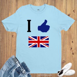 I Thumb Up Great Britain British UK Map United Kingdom Patriotic T Shirt