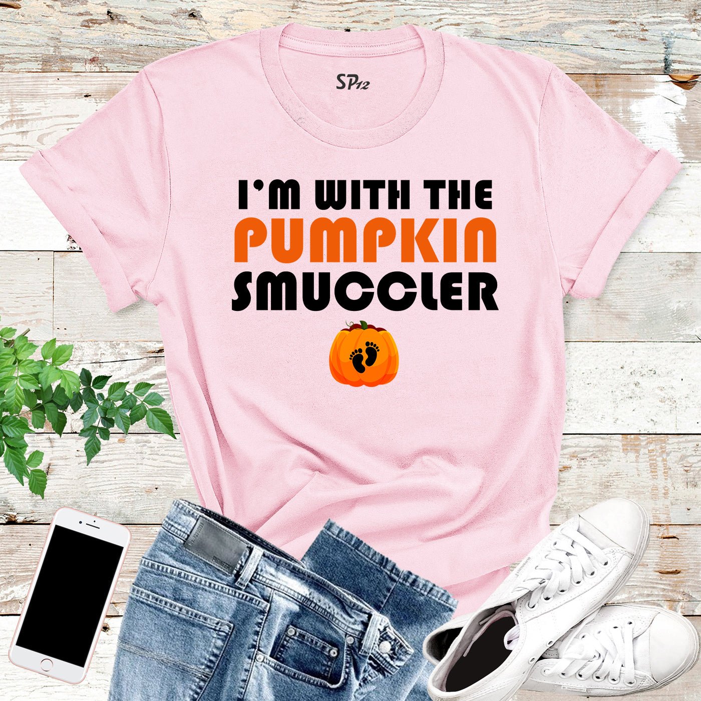 I'm With the Pumpkin Smuggler Halloween T-Shirt - Image 4
