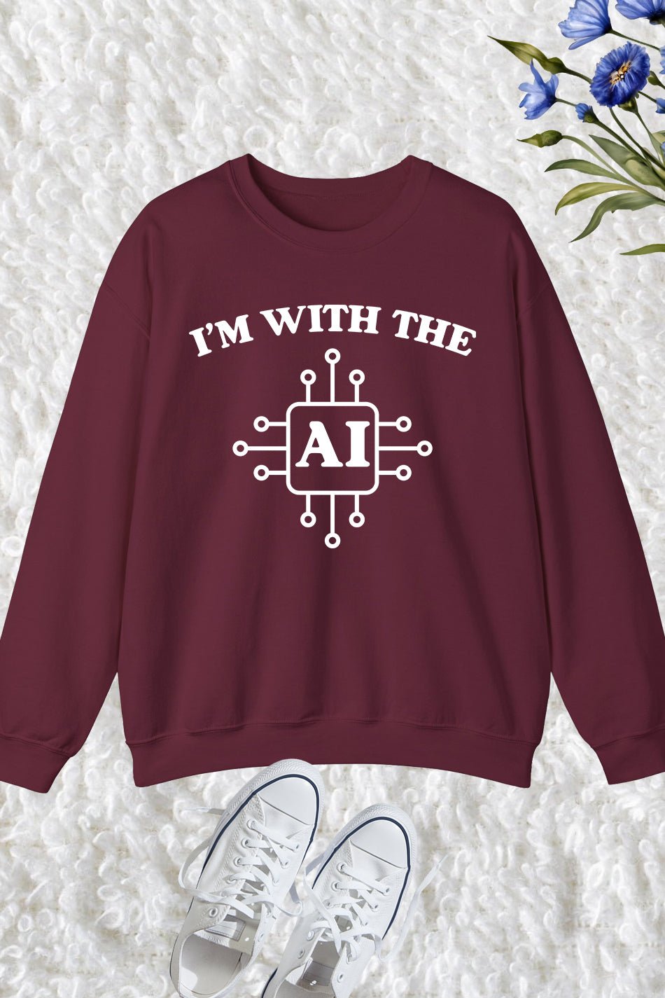 I'm With The AI Sweatshirt funny Ai Sweatshirt - Image 2