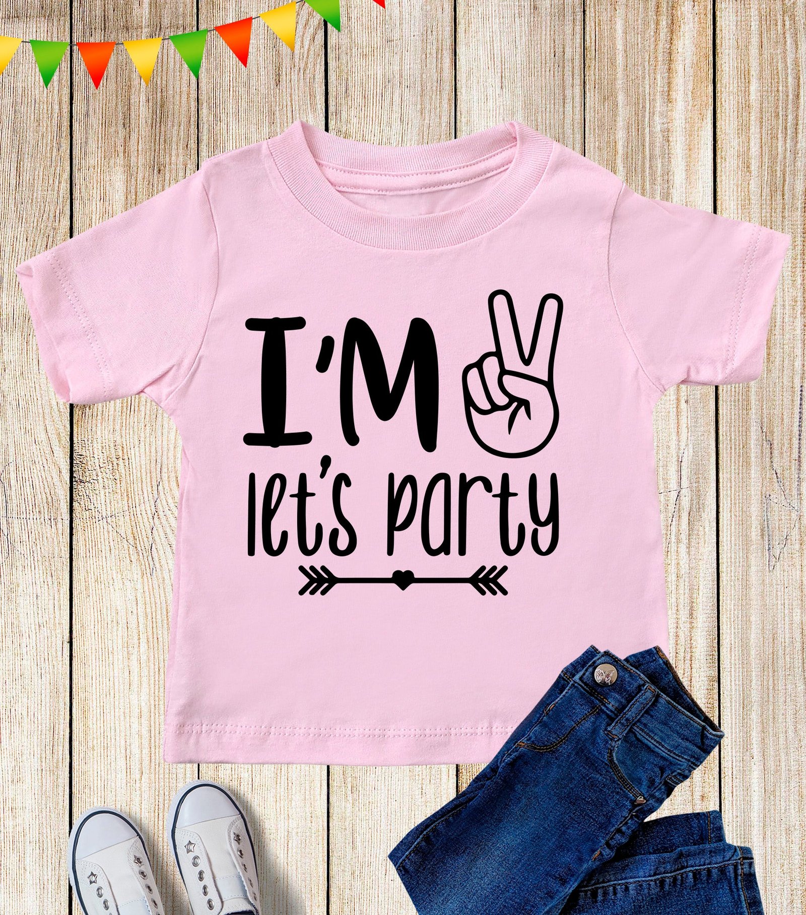 I'm 2 Lets Party Kids 2th Birthday T Shirt