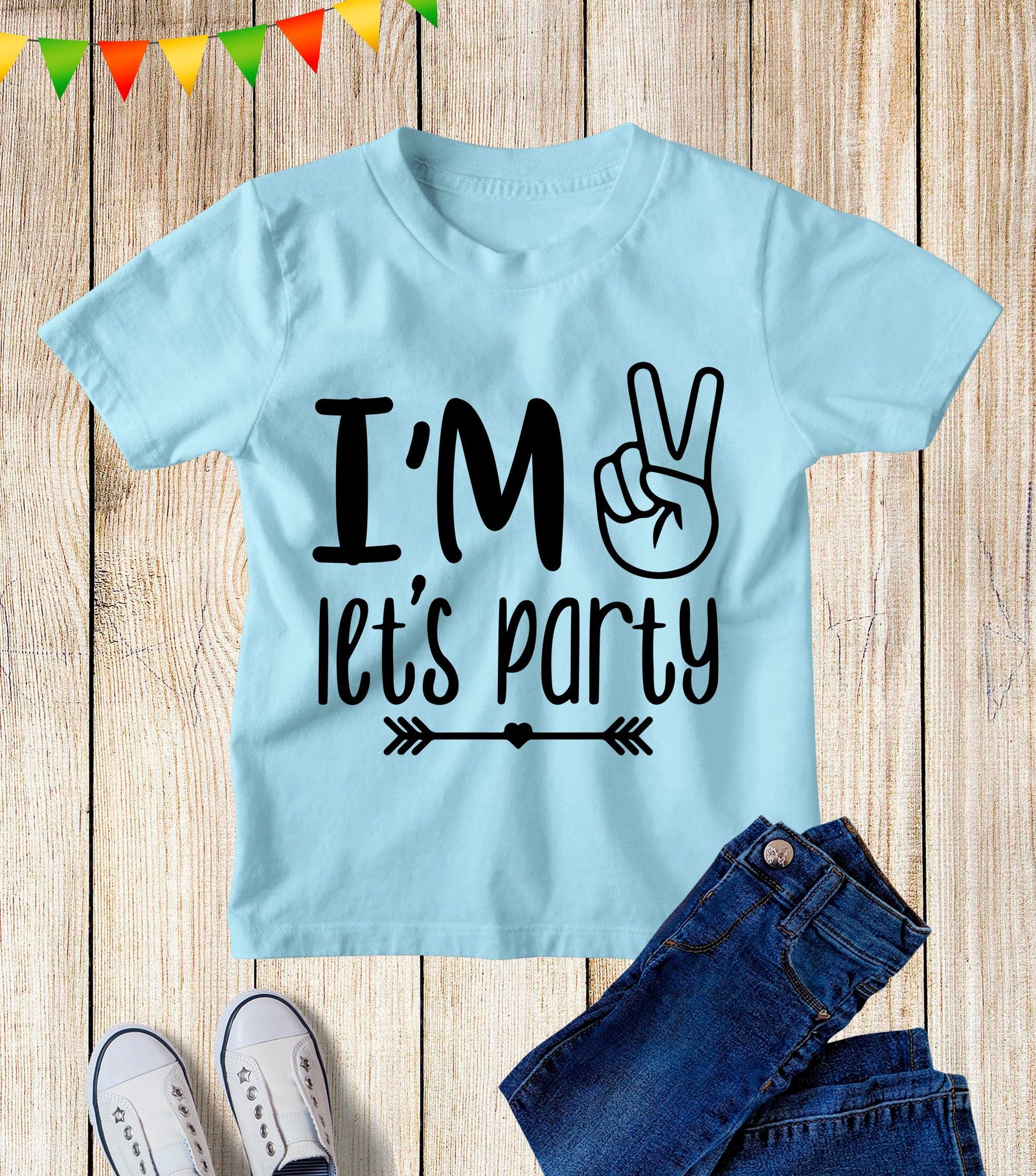 I'm 2 Lets Party Kids 2th Birthday T Shirt