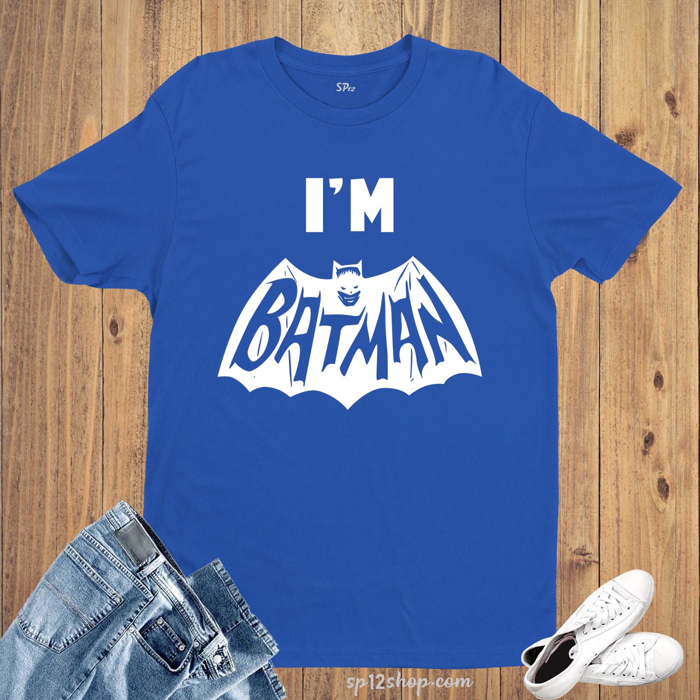 I'm Batman Super Hero Comics Dark Knight Child Slogan T Shirt