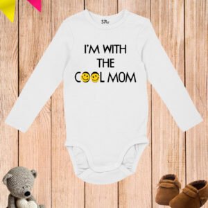 I'm With The Cool Mom Baby Bodysuit
