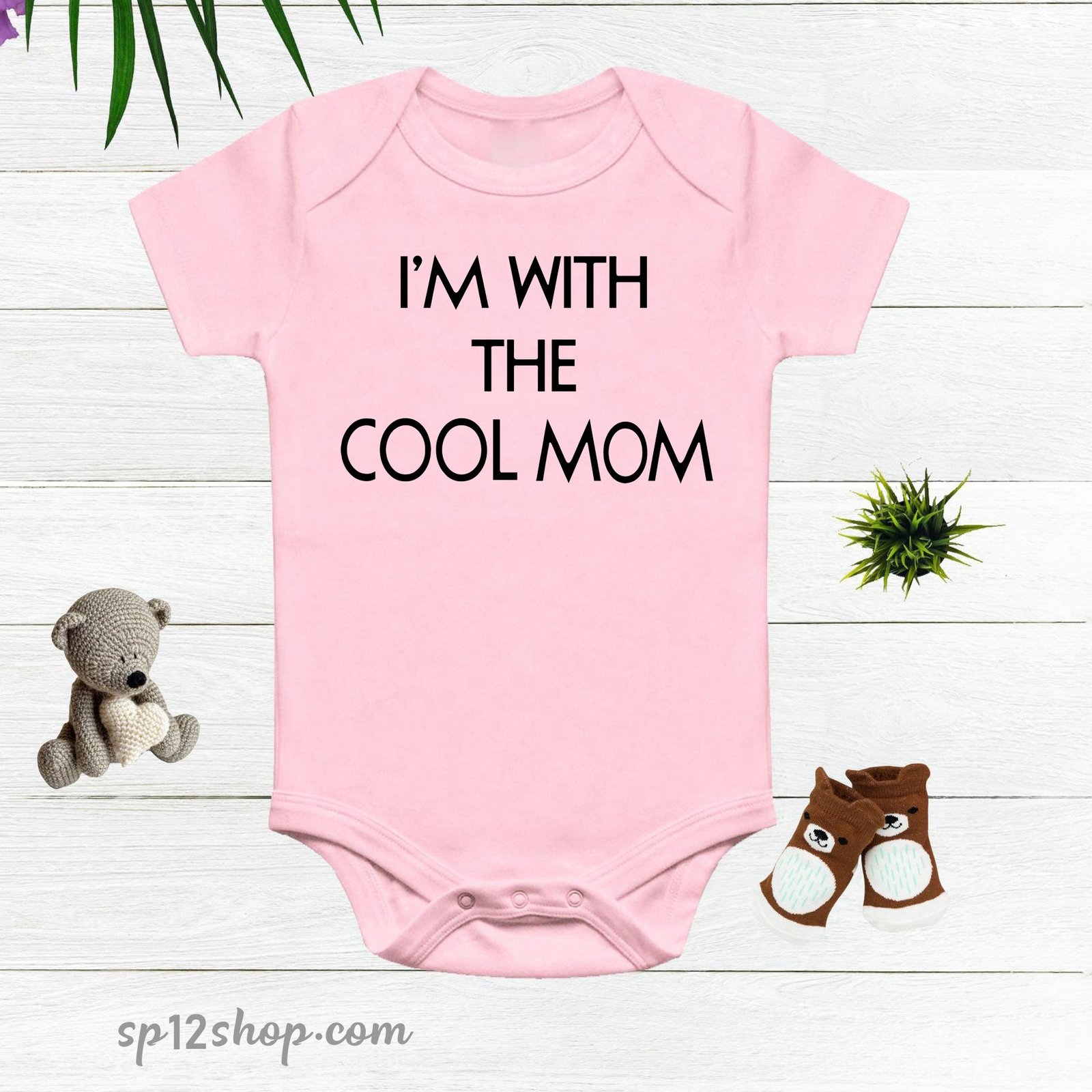 I'm With the Cool Mom Baby Bodysuit Onesie