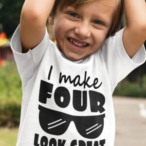 I Make Four Look Great Kids T Shirt