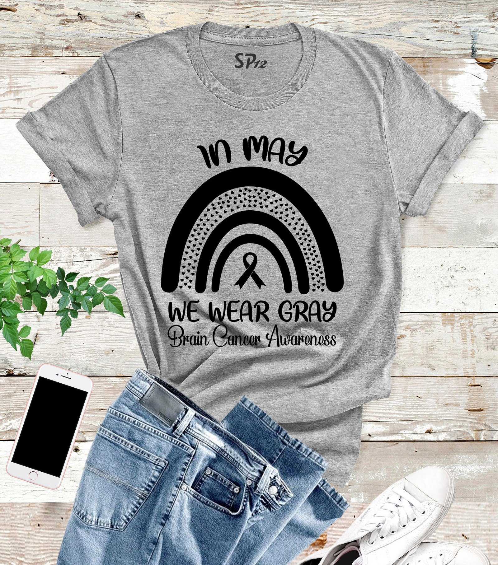 In May We Wear Gray Brain Cancer Awareness T Shirt