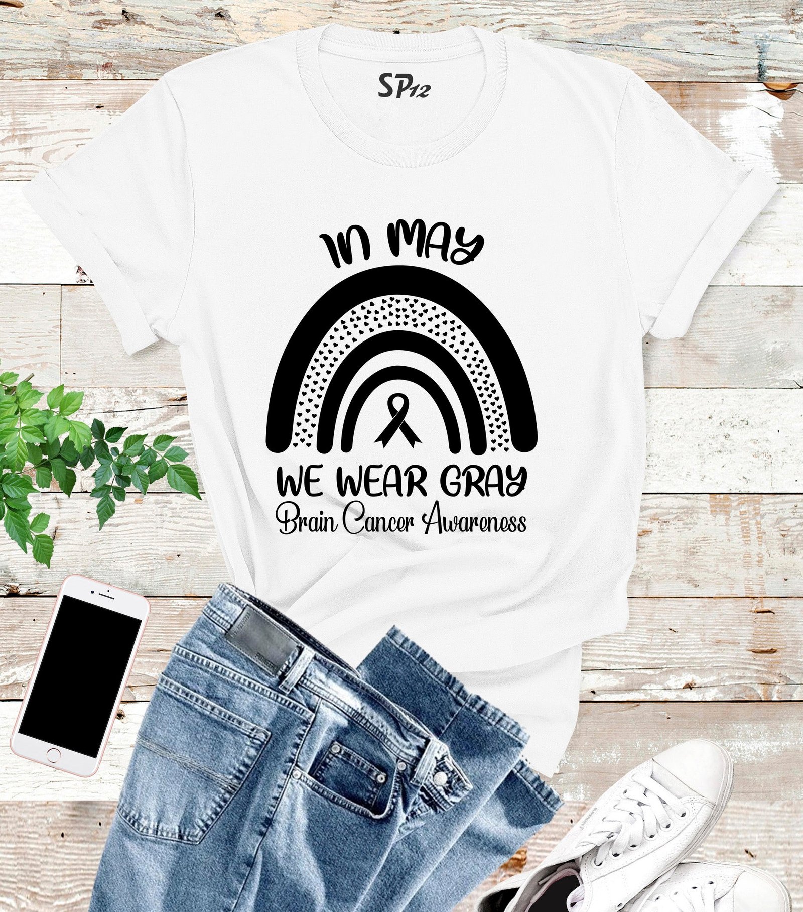 In May We Wear Gray Brain Cancer Awareness T Shirt