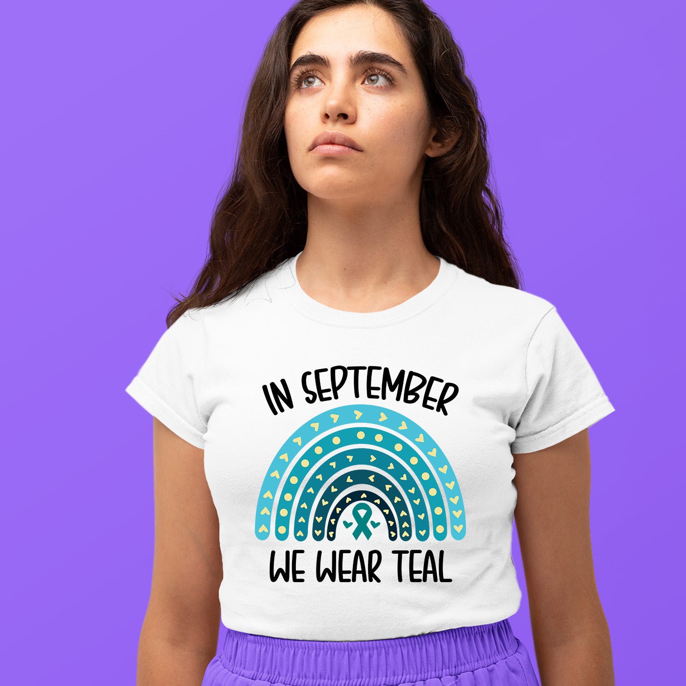 In September We Wear Teal Cancer Awareness T Shirt