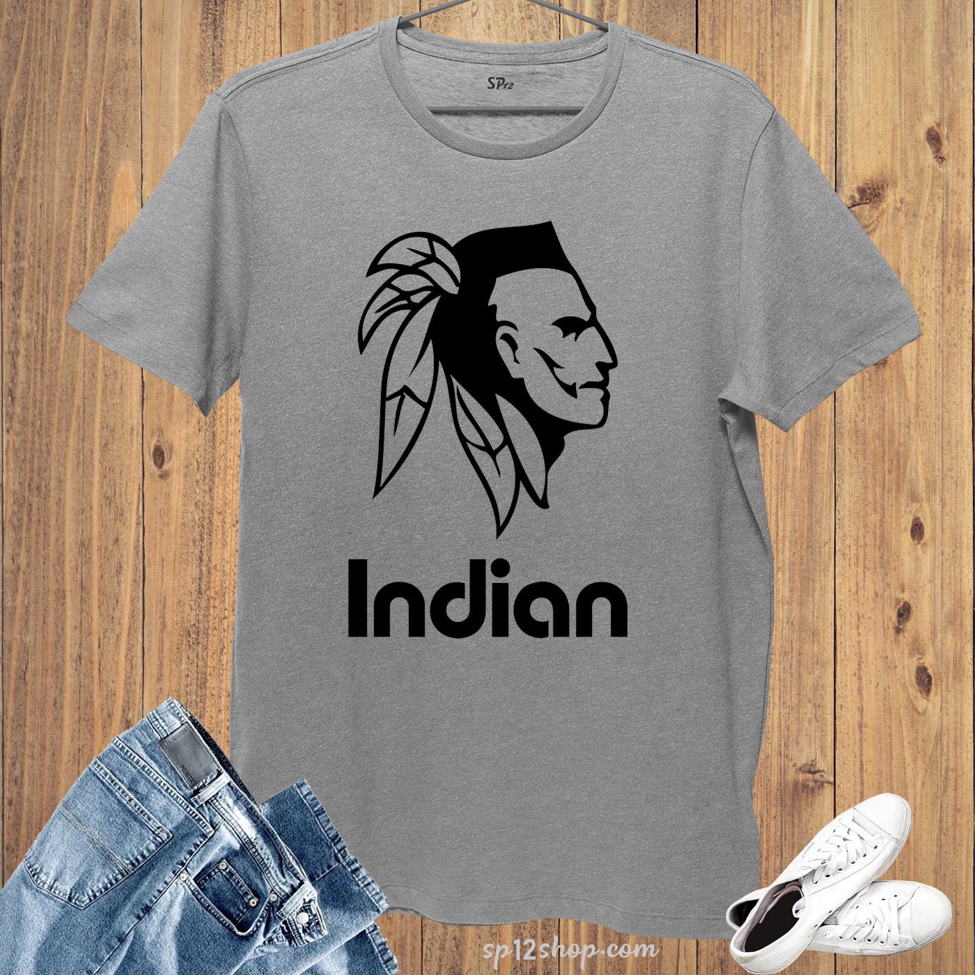 Indian Warrior Fighter Tough Patriotic T Shirt