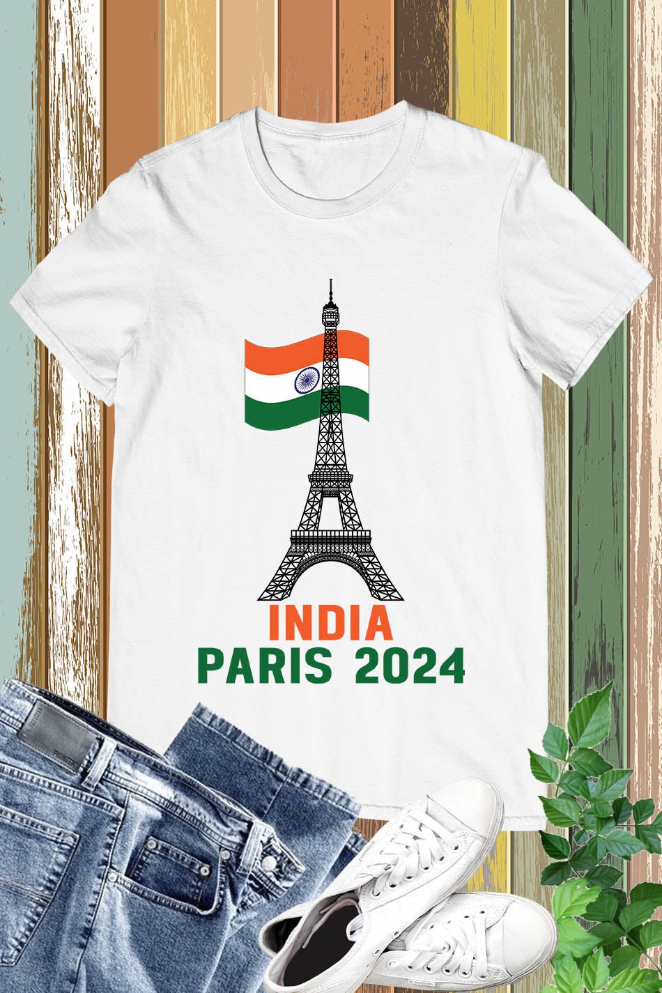 India Olympics Supporter Paris 2024 T Shirt - Image 2