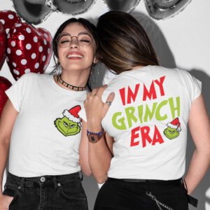 In My Grinch Era Christmas Retro Front Back Shirt
