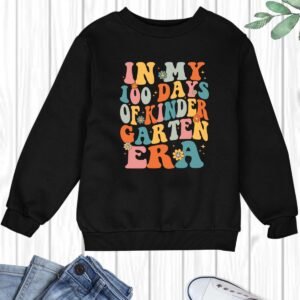 In My 100 Days of Kindergarten Era Trendy Kids Sweatshirt