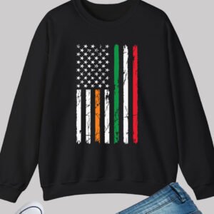 Irish American Shamrock Flag Sweatshirt