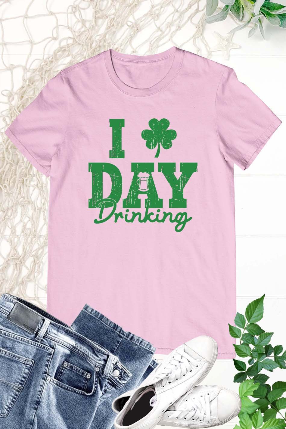 Day Drinking Green for St Pattys Day Shirt