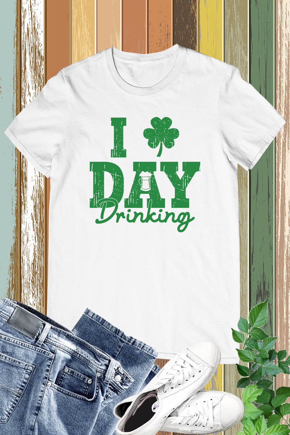 Day Drinking Green for St Pattys Day Shirt