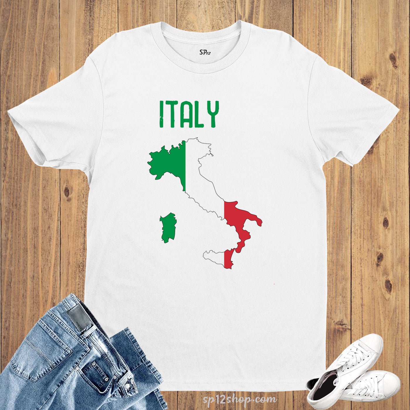 Italy Flag T Shirt Olympics FIFA World Cup Country Flag Tee Shirt