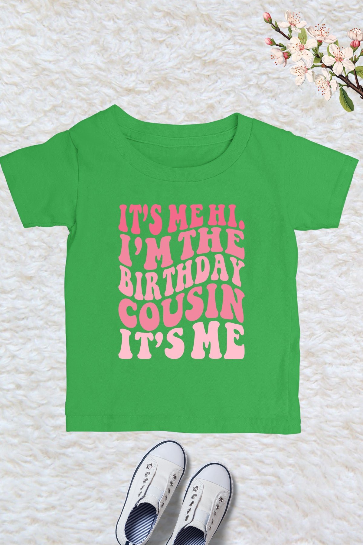 It's Me Hi I'm The Birthday Cousin It's Me Shirt - Image 3