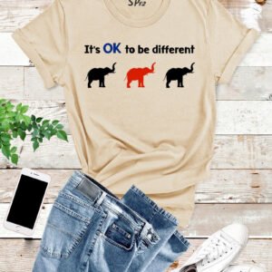 It's Ok To Be Different Elephant T Shirt