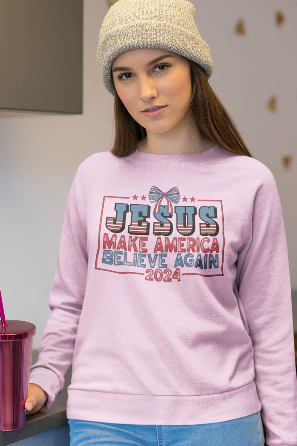Jesus Make America Believe Again 2024 Sweatshirts