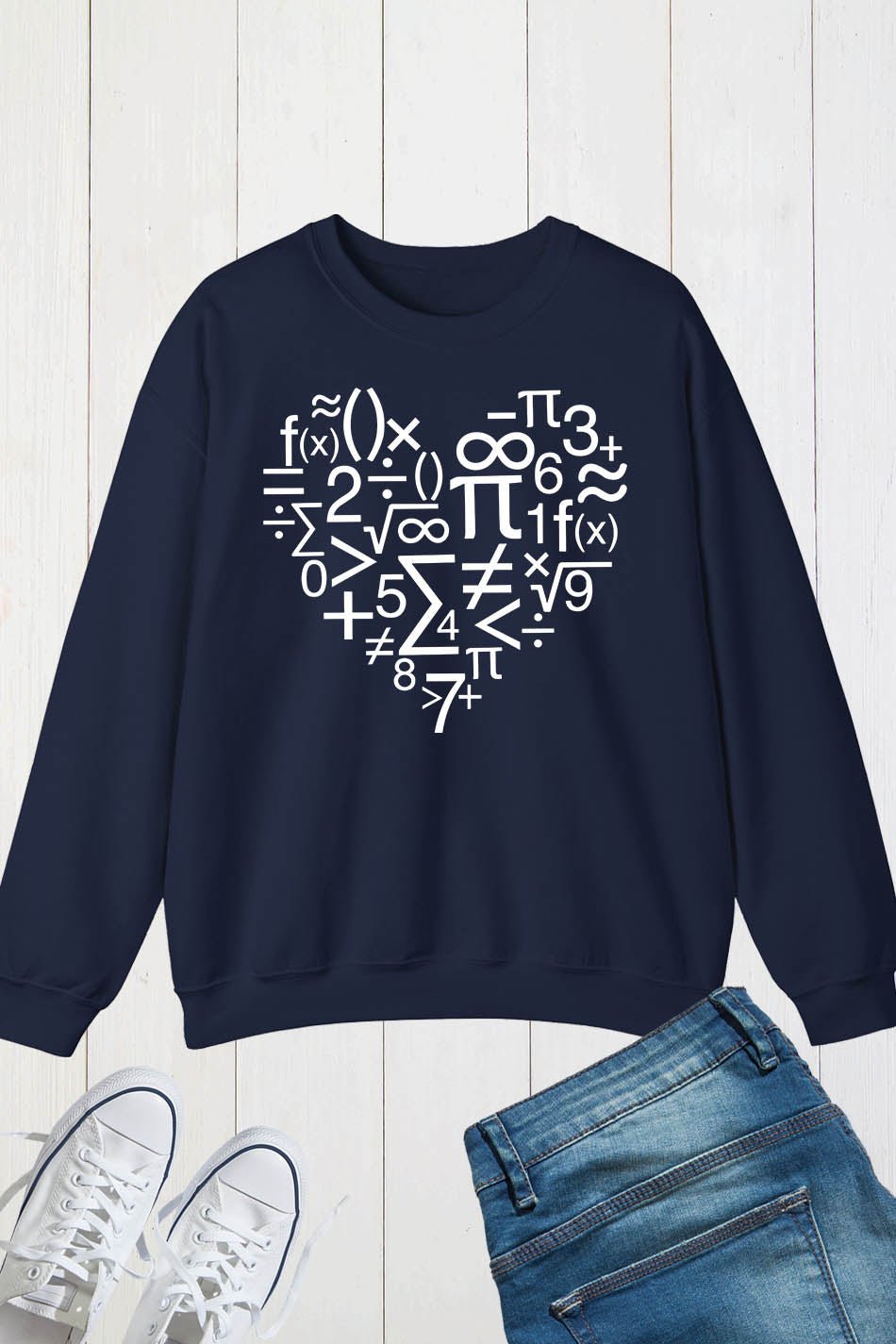 Math teacher HearSweatshirt - Image 3
