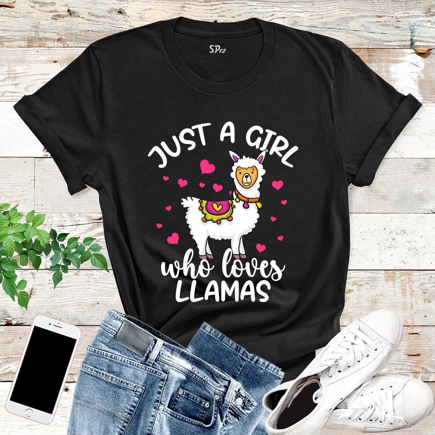 Just a Girl Who Loves LLama T Shirt - Image 7