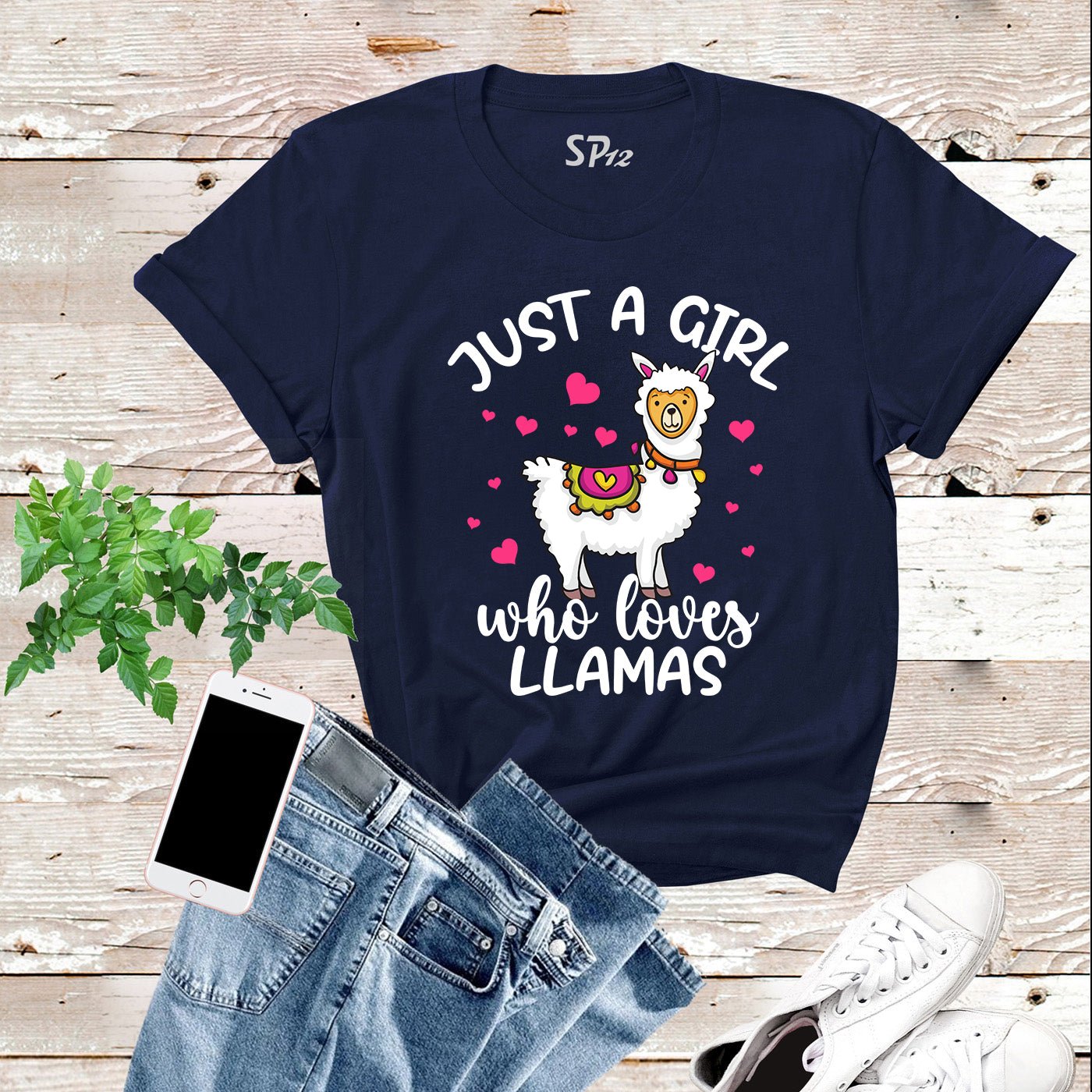 Just a Girl Who Loves LLama T Shirt - Image 8