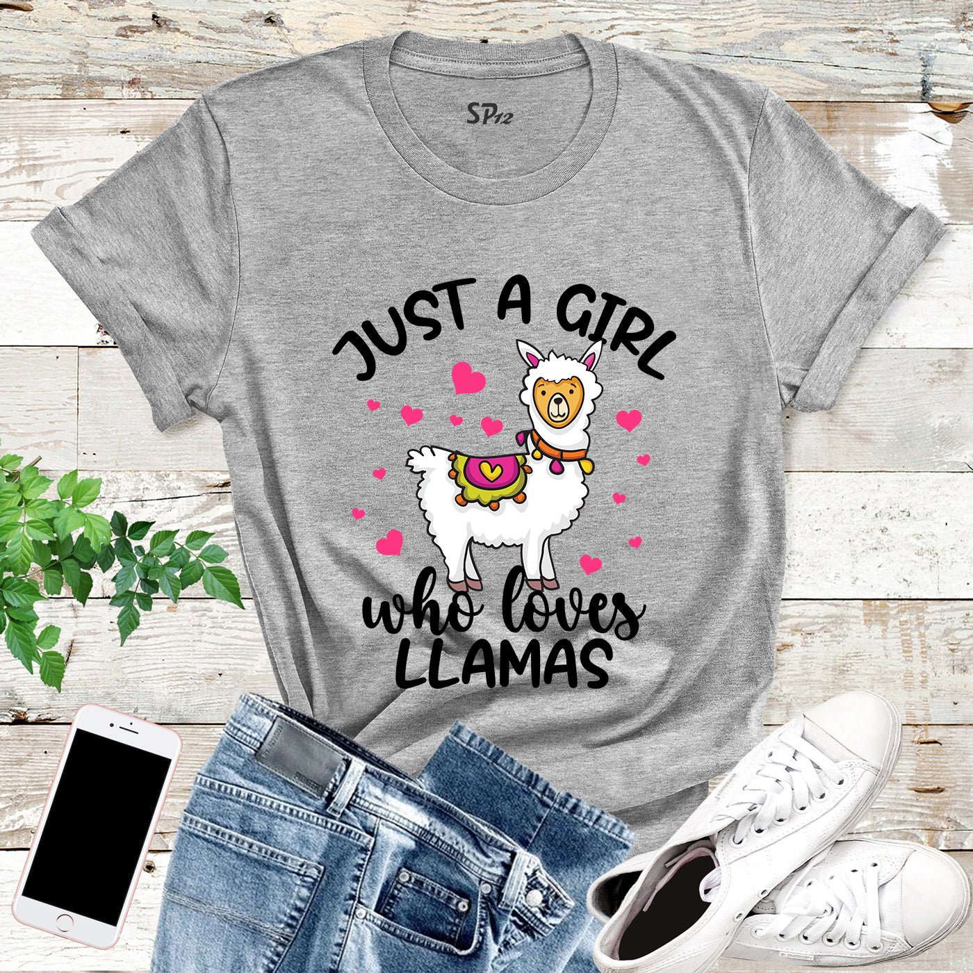 Just a Girl Who Loves LLama T Shirt - Image 3