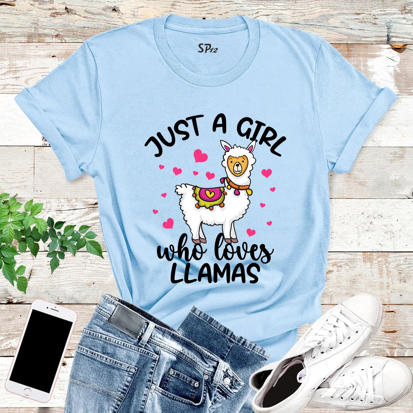 Just a Girl Who Loves LLama T Shirt - Image 4