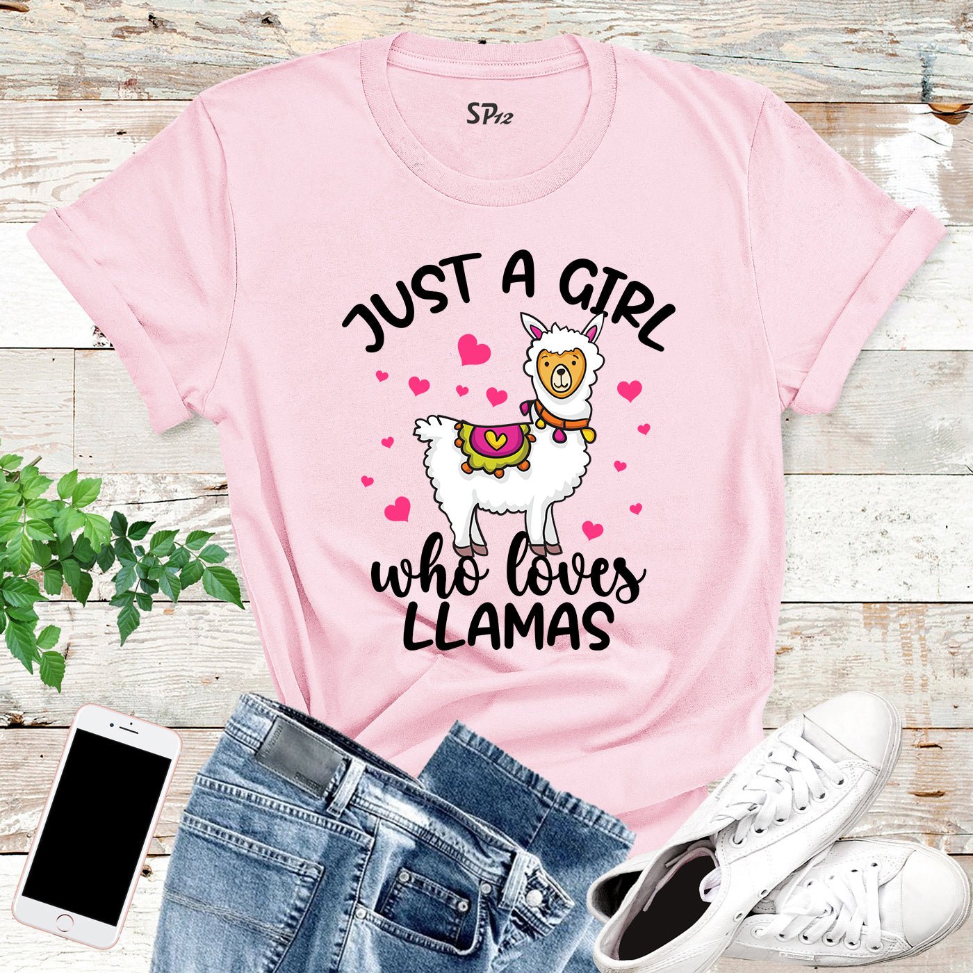 Just a Girl Who Loves LLama T Shirt - Image 6