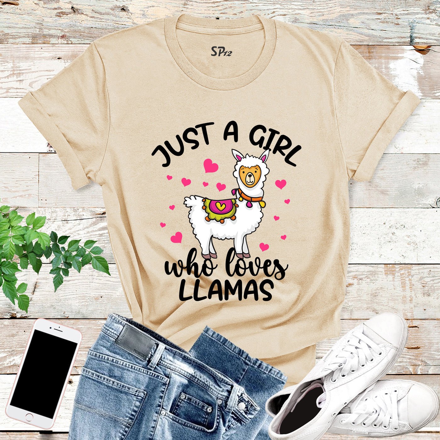 Just a Girl Who Loves LLama T Shirt - Image 5