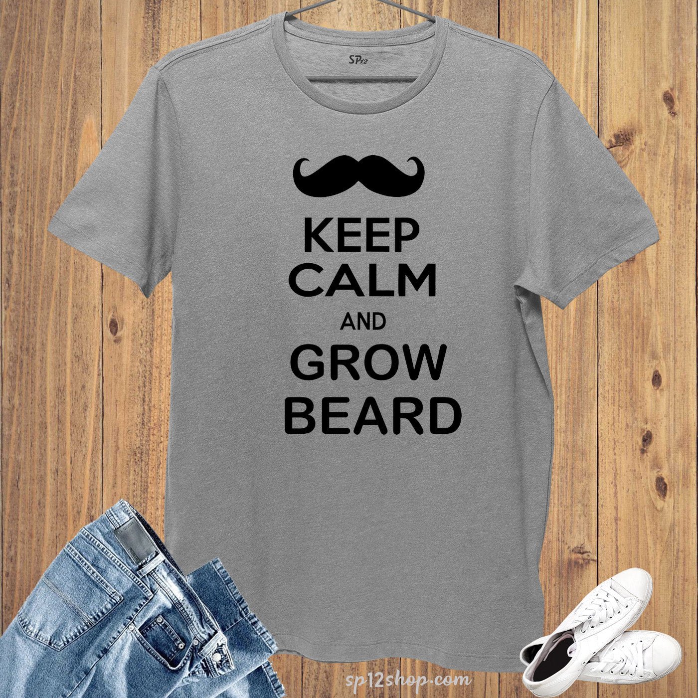 Keep calm And Grow Beard T Shirt