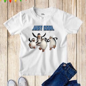Kids Just Cool Penguin Graphic Slogan T Shirt