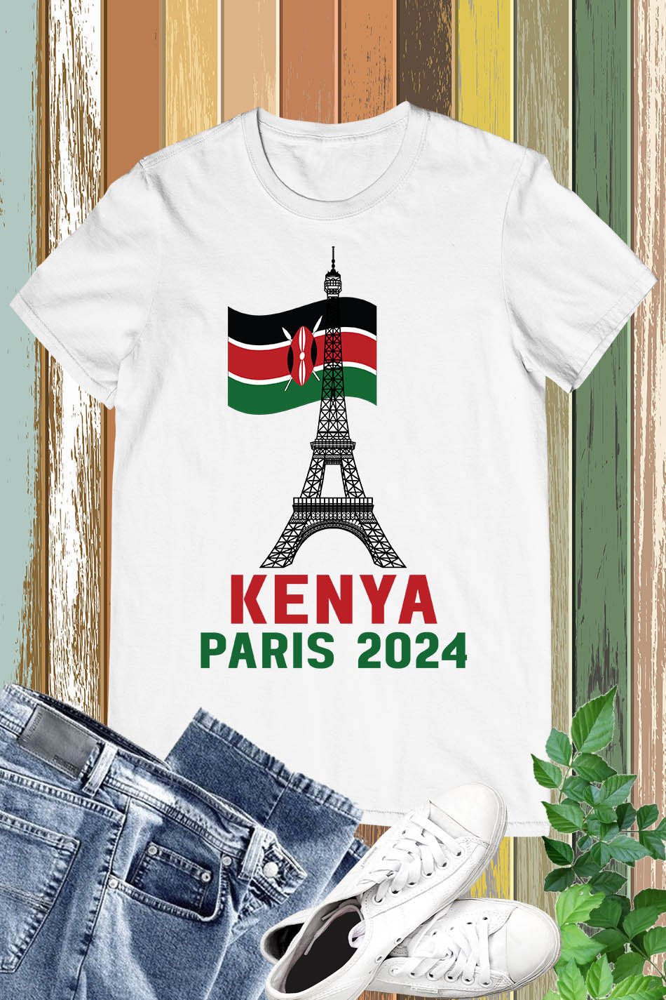 Kenya Olympics Supporter Paris 2024 T Shirt - Image 2