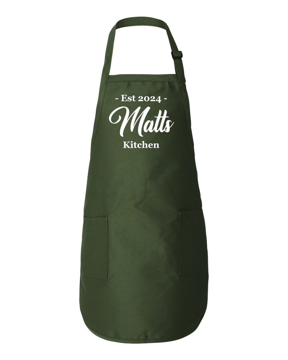 Custom Kitchen Apron With Name and Year - Image 4