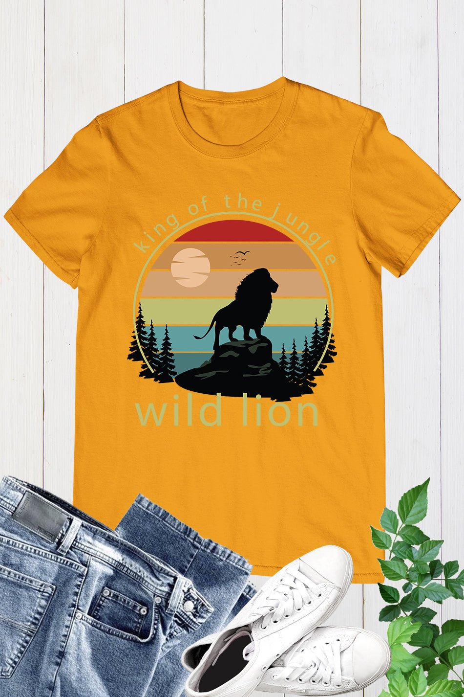 King of The Jungle Wild Lion T Shirt