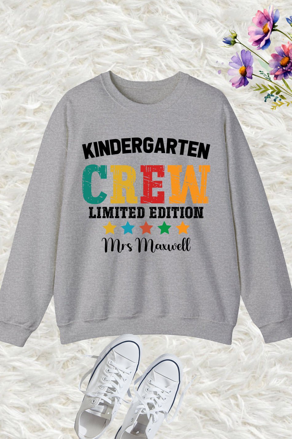 Kindergarten Crew Limited Edition Personalised Teacher Sweatshirt - Image 3
