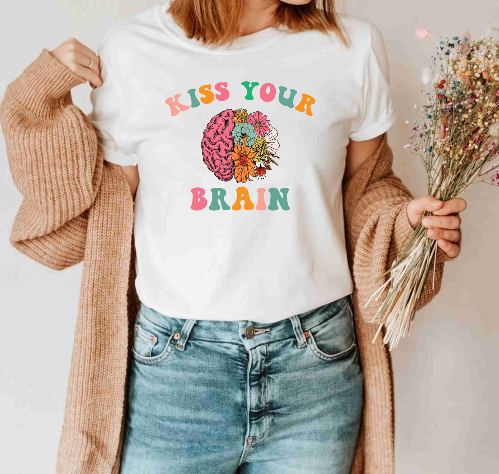 Kiss Your Brain Funny Mental Health Teacher Appreciation T-Shirts - Image 5
