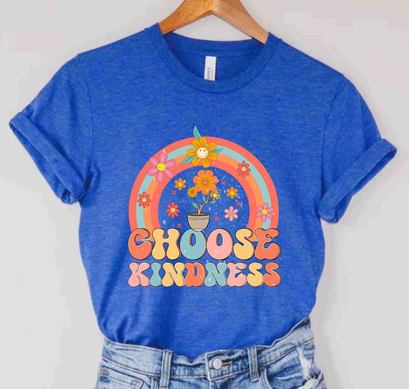 Choose Kindness Motivational Flower Inspirational Positive Vibes Shirt - Image 4