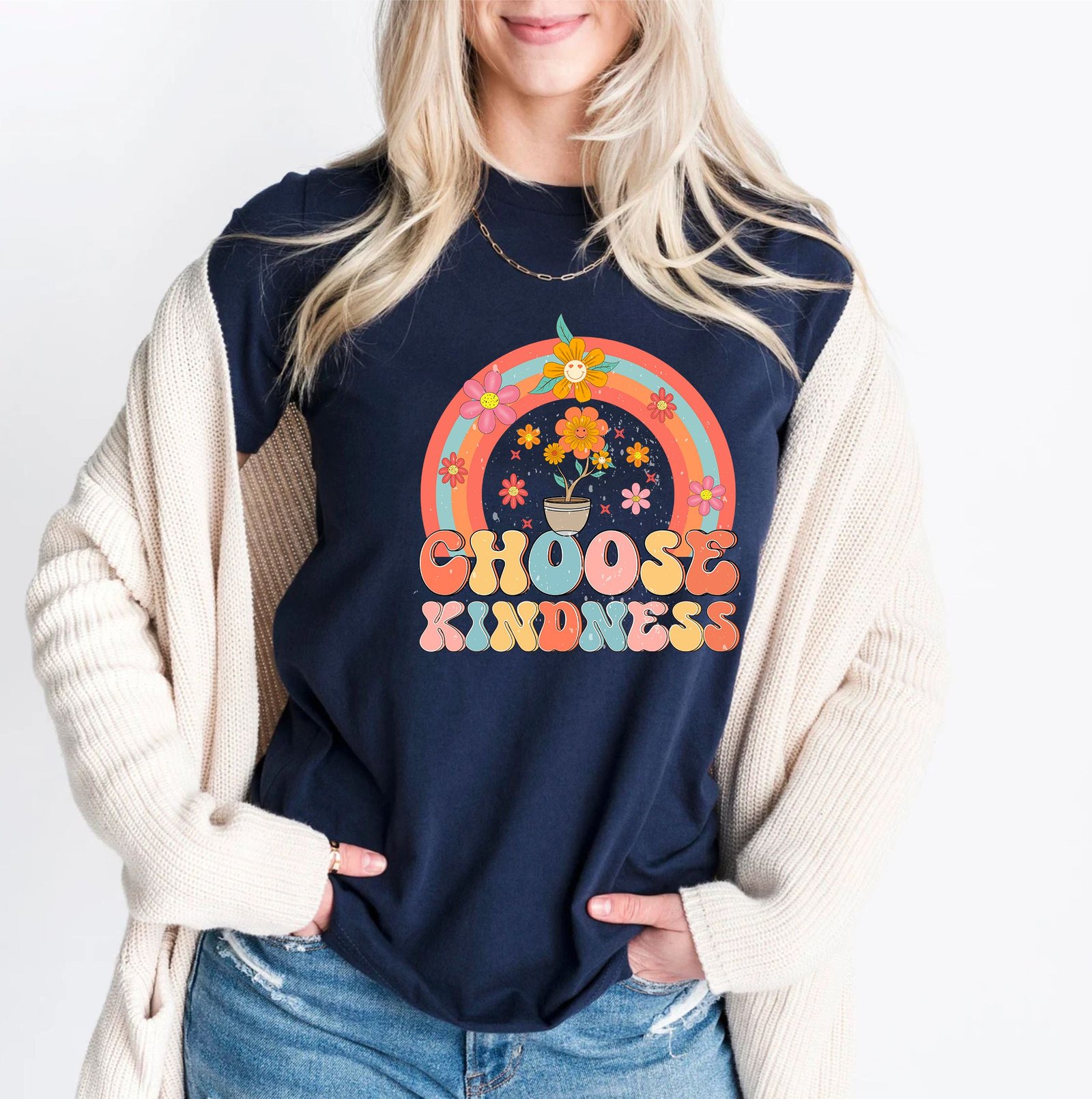 Choose Kindness Motivational Flower Inspirational Positive Vibes Shirt - Image 10