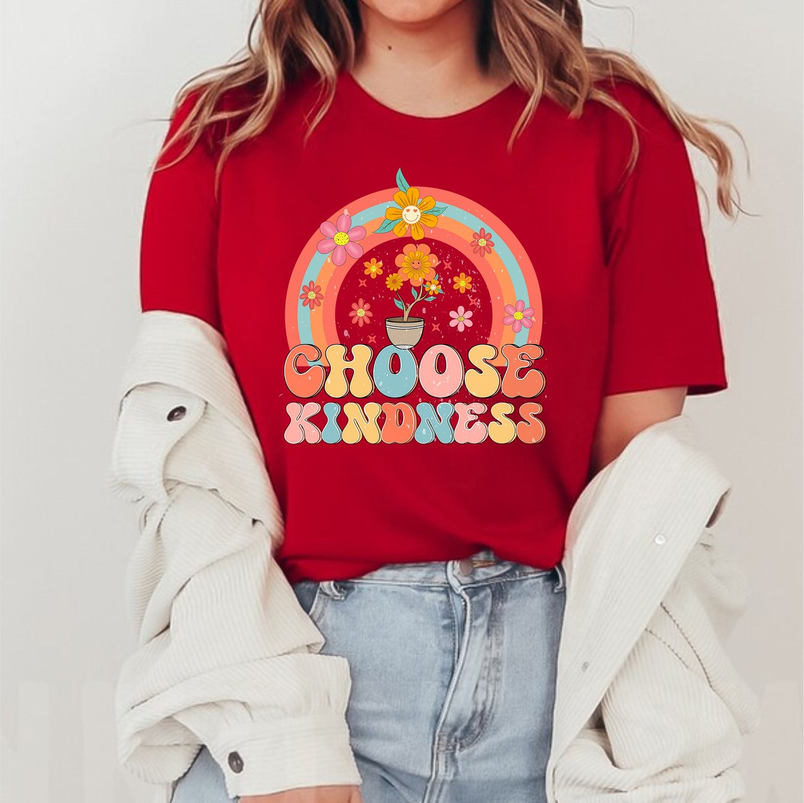 Choose Kindness Motivational Flower Inspirational Positive Vibes Shirt - Image 12