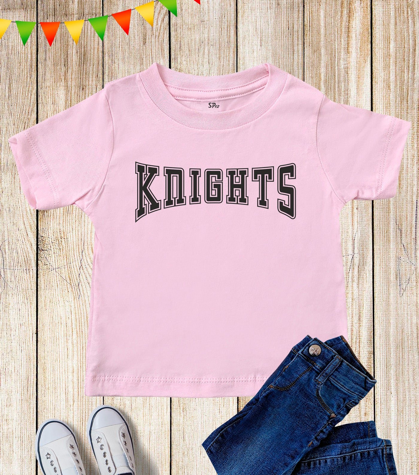 Kids Knights Super Hero Slogan Party T Shirt