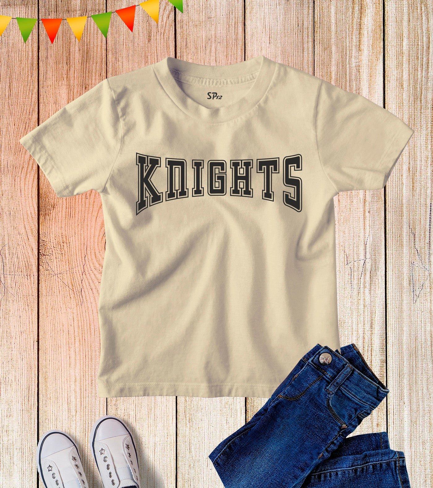 Kids Knights Super Hero Slogan Party T Shirt